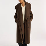 ROHE - Double-faced wool scarf coat | taupe