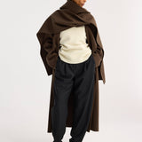 ROHE - Double-faced wool scarf coat | taupe