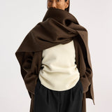 ROHE - Double-faced wool scarf coat | taupe