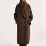 ROHE - Double-faced wool scarf coat | taupe