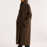 ROHE - Double-faced wool scarf coat | taupe