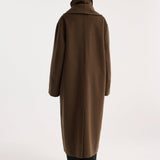 ROHE - Double-faced wool scarf coat | taupe