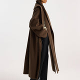 ROHE - Double-faced wool scarf coat | taupe