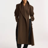 ROHE - Double-faced wool scarf coat | taupe