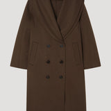 ROHE - Double-faced wool scarf coat | taupe