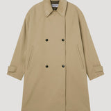 ROHE - Suede collar garden coat | sand