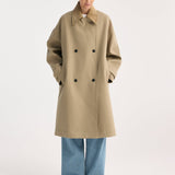 ROHE - Suede collar garden coat | sand