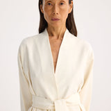 ROHE - Kimono-style belted jacket | off white