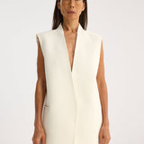 ROHE - Sleeveless gilet-jacket | cream