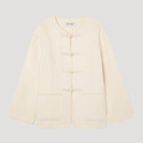 ROHE - Mandarin closure double-faced jacket | off white