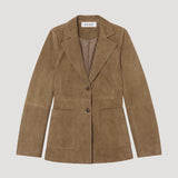 ROHE - Suede cinched blazer | light khaki