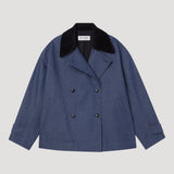 ROHE - Suede collar garden coat | indigo