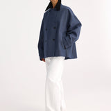 ROHE - Suede collar garden coat | indigo