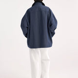 ROHE - Suede collar garden coat | indigo