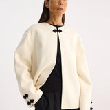 ROHE - Double-faced cape jacket | off white