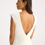 ROHE - Curved open back top | cream