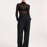 ROHE - Geometrical lace turtleneck top | black