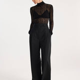 ROHE - Geometrical lace turtleneck top | black