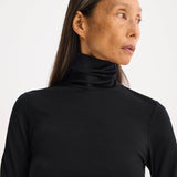 ROHE - Light weight spring merino wool turtleneck | black