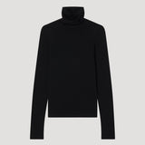 ROHE - Light weight spring merino wool turtleneck | black