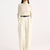 ROHE - Light-weight merino wool turtleneck | cream