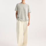 ROHE - Japanese mouliné jersey T-Shirt | light grey melange