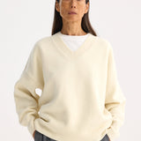 ROHE - Classic v-neck jumper | off white