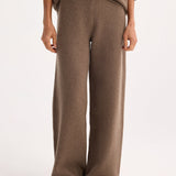 ROHE - Relax-fit knitted trousers | taupe melange