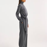 ROHE - 4-sleeved knotted jumper | mid grey melange