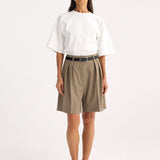 ROHE - Tailored wide leg shorts | khaki