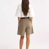 ROHE - Tailored wide leg shorts | khaki