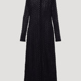 ROHE - Geometrical lace turtleneck dress | black