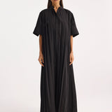 ROHE - Harmonica plissé dress | black