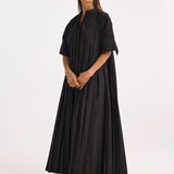 ROHE - Harmonica plissé dress | black