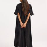 ROHE - Harmonica plissé dress | black