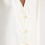 ROHE - Mandarin silk top | cream