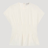 ROHE - Sculptural waisted top | off white