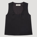 ROHE - Scoop-neck silk top | black