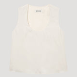 ROHE - Scoop-neck silk top | cream