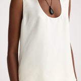 ROHE - Scoop-neck silk top | cream