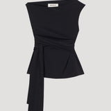 ROHE - Off-shoulder wrap top | black