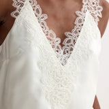 ROHE - Silk lace camisole top | cream