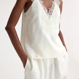 ROHE - Silk lace camisole top | cream