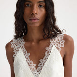 ROHE - Silk lace camisole top | cream