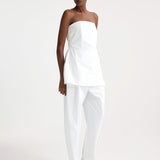 ROHE - Sculptural cotton top | optic white