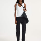 ROHE - Dense rib scoop neck top | optic white