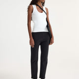 ROHE - Dense rib scoop neck top | optic white