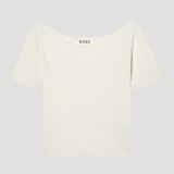 ROHE - Boat neck knitted top | off white