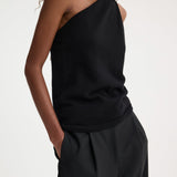 ROHE - Sculptural knitted top | black