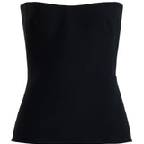 GABRIELA HEARST - Una Top in Black Wool Silk Cady